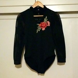 🆕 Black Fishnet Bodysuit NWOT